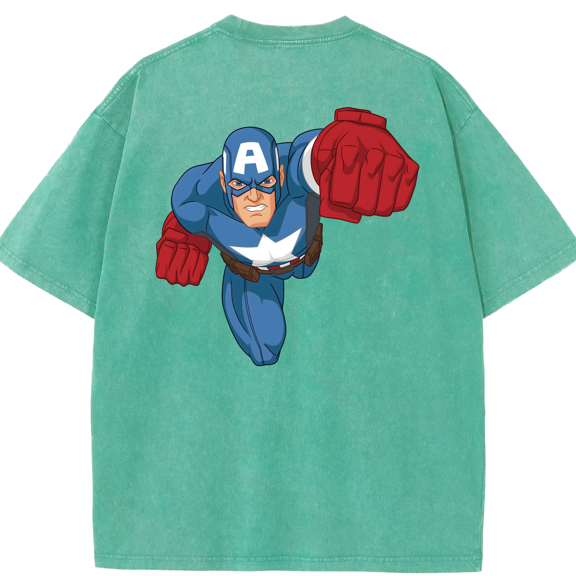 （画像用） アベンジャーズ The Avengers 綿100% ヴィンテージ風 半袖Tシャツ（背面プリント）